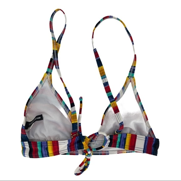 Design Lab Colorful Striped Two Piece Bikini Sz S - Picture 6 of 12